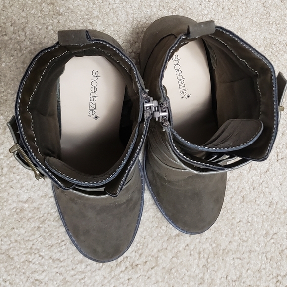 NWT Shoe Dazzle olive green casey boots - Picture 10 of 10